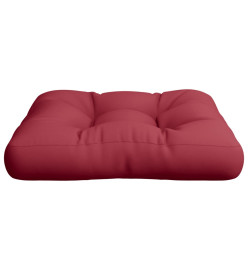 Coussin de palette 60x60x12 cm rouge bordeaux tissu