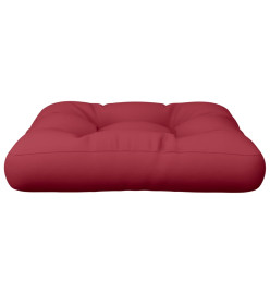 Coussin de palette 60x60x12 cm rouge bordeaux tissu