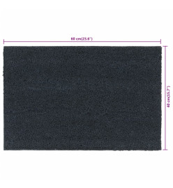 Tapis de porte 2 pcs gris foncé 40x60 cm fibre de coco touffeté