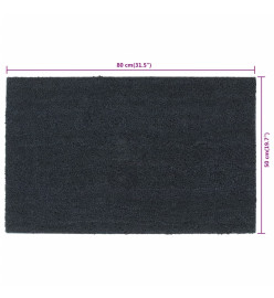 Tapis de porte gris foncé 50x80 cm fibre de coco touffeté