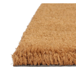 Tapis de porte naturel demi-rond 50x80cm fibre de coco touffeté