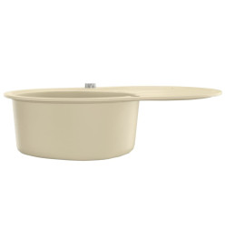 Évier de cuisine Granit Seul lavabo Ovale Beige