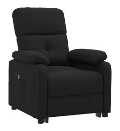 Fauteuil inclinable électrique Noir Tissu