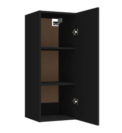 Armoire murale suspendue Noir 34,5x34x90 cm Bois d'ingénierie