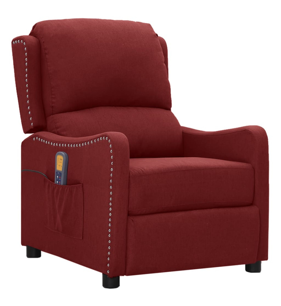 Fauteuil de massage Rouge bordeaux Tissu