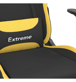 Chaise de jeu de massage Noir et jaune Tissu