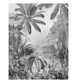 Komar Papier peint photo Lac Tropical Black & White 200x270 cm