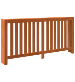 Cache-radiateur cire marron 169x19x84 cm bois massif de pin