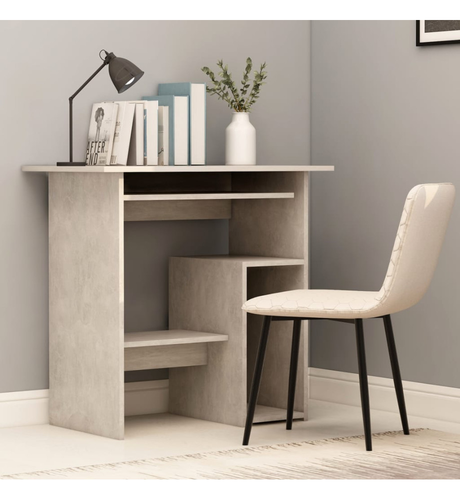 Bureau Gris béton 80 x 45 x 74 cm Aggloméré