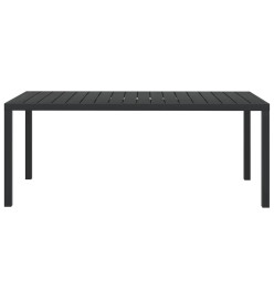 Mobilier à dîner de jardin et coussins 7pcs Résine tressée Noir