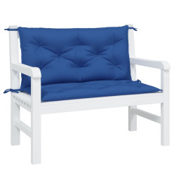 Coussins de banc de jardin 2 pcs bleu 100x50x7 cm tissu Oxford