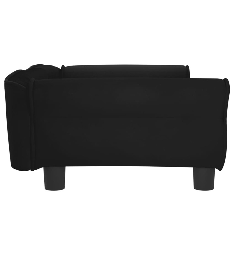 Lit pour chien noir 95x55x30 cm velours