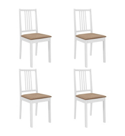 Mobilier de salle à manger 5 pcs MDF Blanc