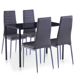 Mobilier de salle à manger 5 pcs Gris