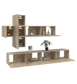 Ensemble de meubles TV 7 pcs Chêne sonoma Bois d'ingénierie