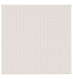 Couverture lestée Crème clair 200x200 cm 9 kg Tissu