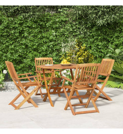 Ensemble à manger de jardin 5 pcs Bois d'acacia solide