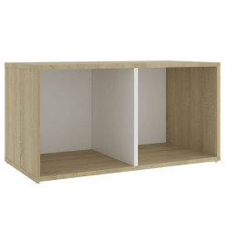 Meubles TV 2 pcs Blanc et chêne sonoma 72x35x36,5 cm Aggloméré