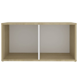 Meubles TV 2 pcs Blanc et chêne sonoma 72x35x36,5 cm Aggloméré