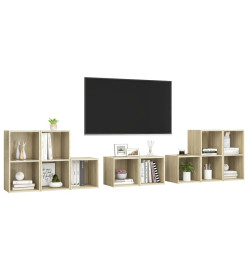 Ensemble de meubles TV 8 pcs Chêne sonoma Aggloméré