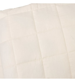 Couverture lestée Crème clair 200x225 cm 13 kg Tissu