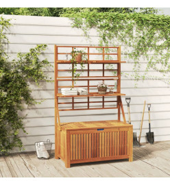 Boîte de rangement avec treillis 99x50x160 cm Acacia massif