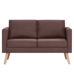 Ensemble de canapé 2 pcs Tissu Marron