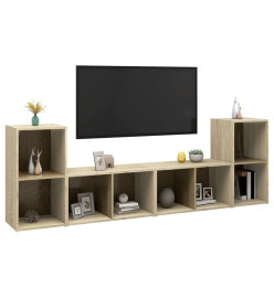 Meubles TV 4 pcs Chêne sonoma 72x35x36,5 cm Aggloméré