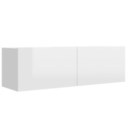 Ensemble de meuble TV 3 pcs Blanc brillant Aggloméré