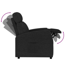 Fauteuil inclinable Noir Tissu