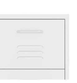 Armoire à tiroirs Blanc 80x35x101,5 cm Acier