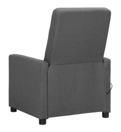 Fauteuil de massage inclinable Gris clair Tissu