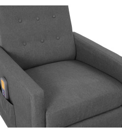 Fauteuil de massage inclinable Gris clair Tissu