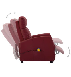 Fauteuil de massage électrique Rouge bordeaux Similicuir
