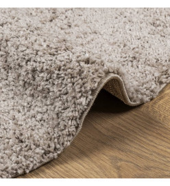 Tapis shaggy à poils longs moderne beige Ø 200 cm