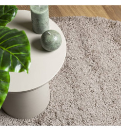 Tapis shaggy à poils longs moderne beige Ø 200 cm