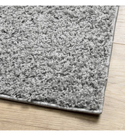 Tapis shaggy à poils longs moderne gris 80x200 cm