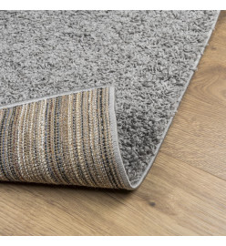 Tapis shaggy à poils longs moderne gris 60x110 cm