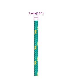 Corde de bateau Vert 8 mm 500 m Polypropylène