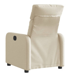 Fauteuil inclinable électrique Crème Tissu