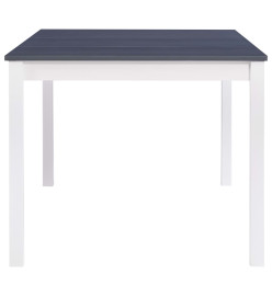 Table de salle à manger Blanc et gris 180 x 90 x 73 cm Pin