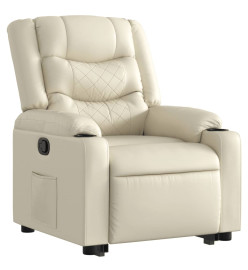 Fauteuil inclinable Crème Similicuir