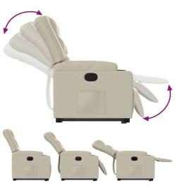 Fauteuil inclinable Crème Similicuir