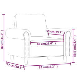 Fauteuil Cappuccino 60 cm Similicuir