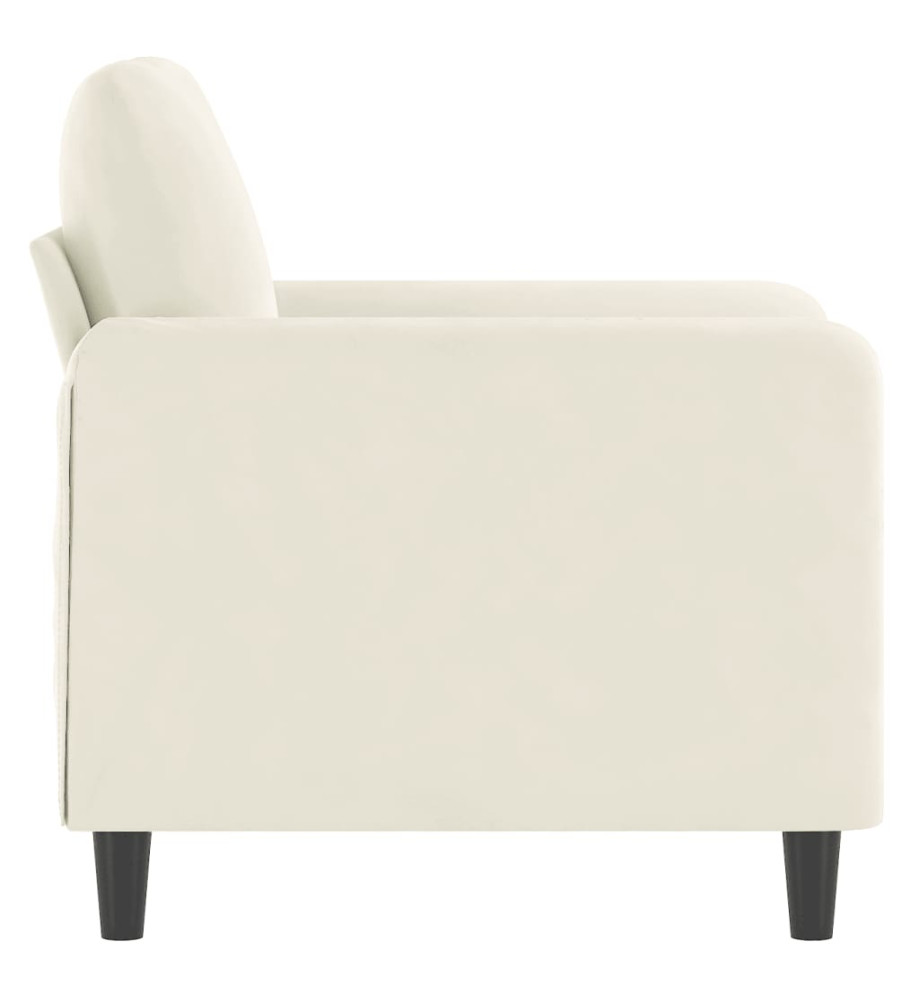 Fauteuil Crème 60 cm Velours