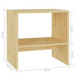 Table de chevet 40x30,5x40 cm Bois de pin massif