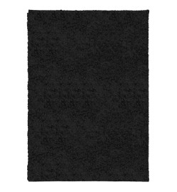 Tapis shaggy à poils longs moderne noir 160x230 cm