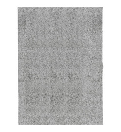 Tapis shaggy à poils longs moderne gris 140x200 cm