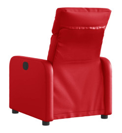 Fauteuil inclinable électrique Rouge Similicuir