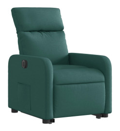 Fauteuil inclinable électrique vert foncé tissu